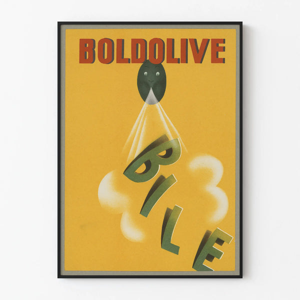 Vintage poster in Boldolive style Art Deco