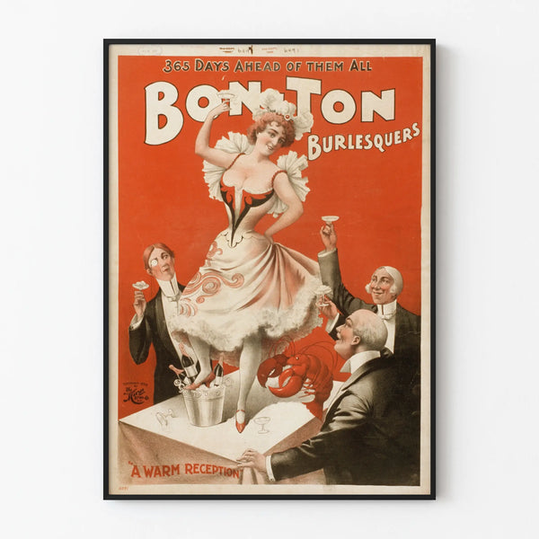 Vintage poster Bon Ton Burlesquers for wall decoration