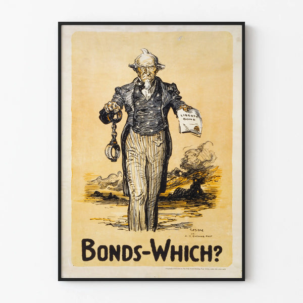Vintage Decorative Poster Bonds-Which Political Illustration