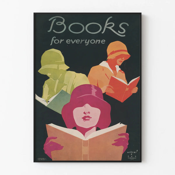 Vintage Books Poster for Everyone - Literary Wall Decoration