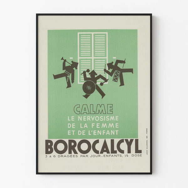 Vintage Borocalcyl Poster - Retro Wall Decoration and Graphic Designs