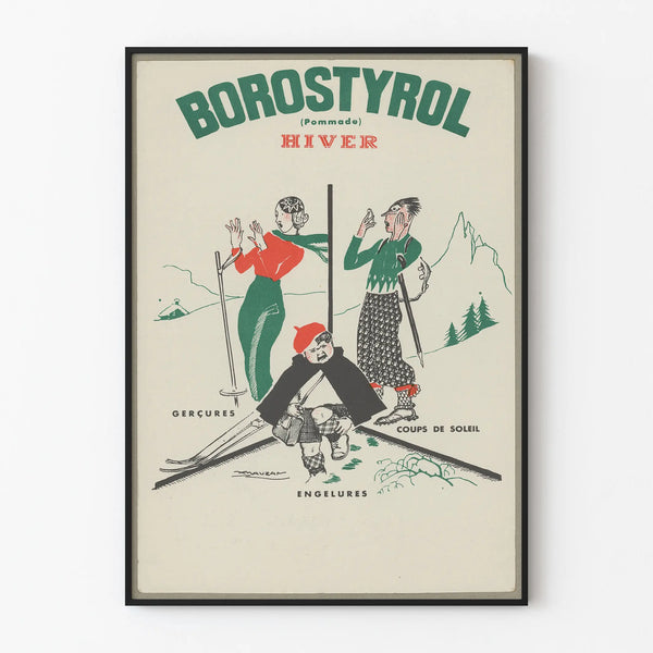 Vintage poster Borostyrol Winter Ointment for wall decoration