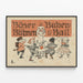 Vintage Bohemian Poster: Children's Dance at the Theatrical Ball — framed artwork on a wall