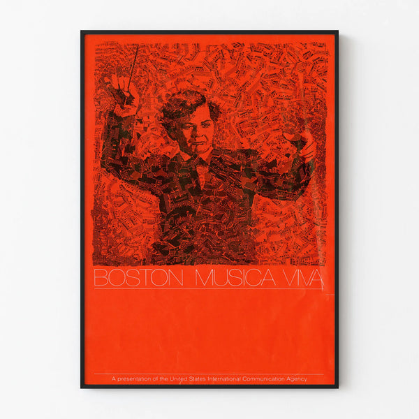 Boston Musica Viva Poster in Red and Black