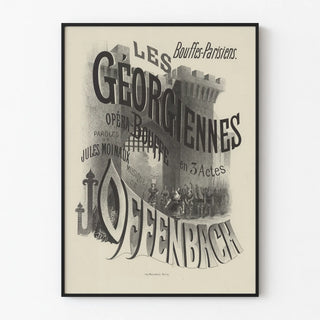 Vintage poster Les Géorgiennes - Operetta in 3 acts