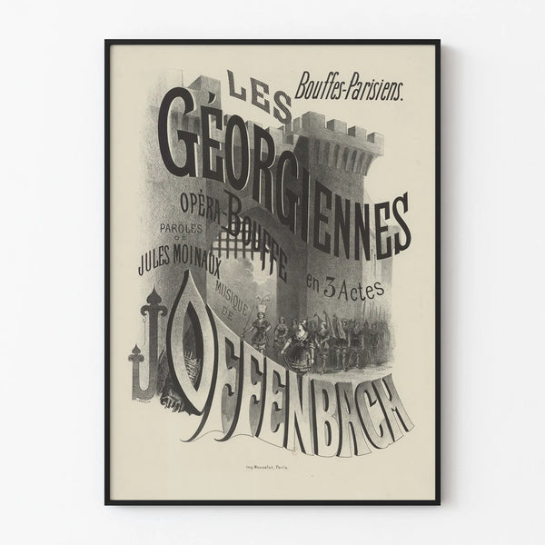 Vintage poster Les Géorgiennes - Operetta in 3 acts