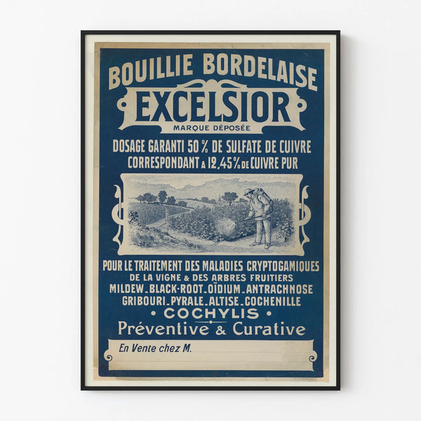 Vintage poster Bouillie Bordelaise Excelsior - Agricultural wall decoration