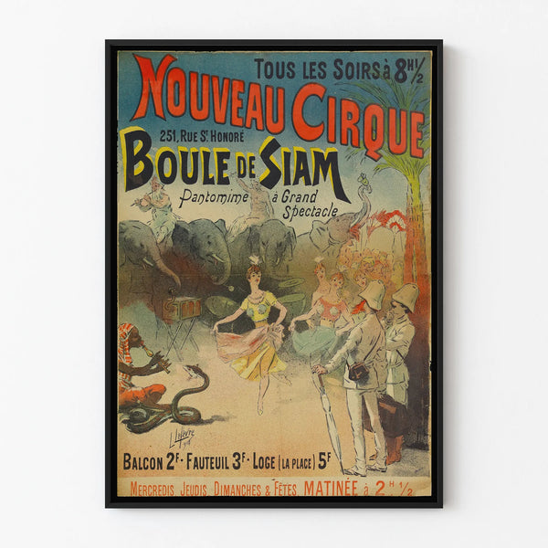 Vintage Poster Nouveau Cirque Siam Ball - Wall Decoration Show