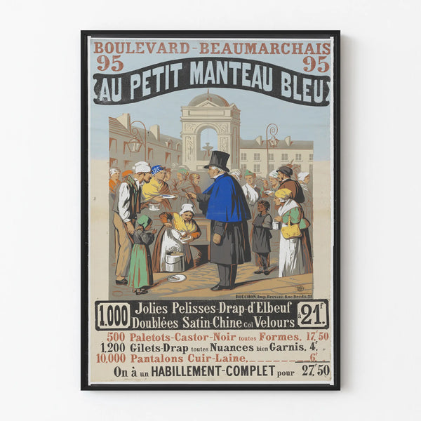 Vintage Poster of Boulevard Beaumarchais at the Little Blue Coat