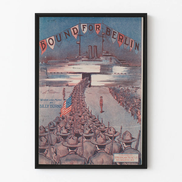 Poster 'Bound for Berlin' - Vintage military wall decoration
