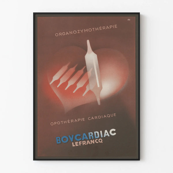 Vintage medical wall decoration poster Bovcardiac Lefrancq