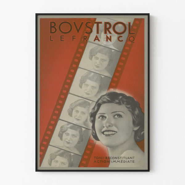 Vintage poster BOVSTROL Lefrancq for retro wall decoration