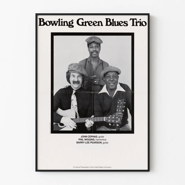 Vintage Poster Bowling Green Blues Trio - Musical Wall Decoration