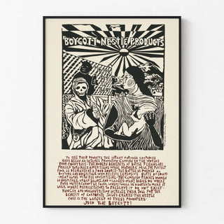 Poster of Protest Boycott Nestlé Products – Engaged Wall Decoration