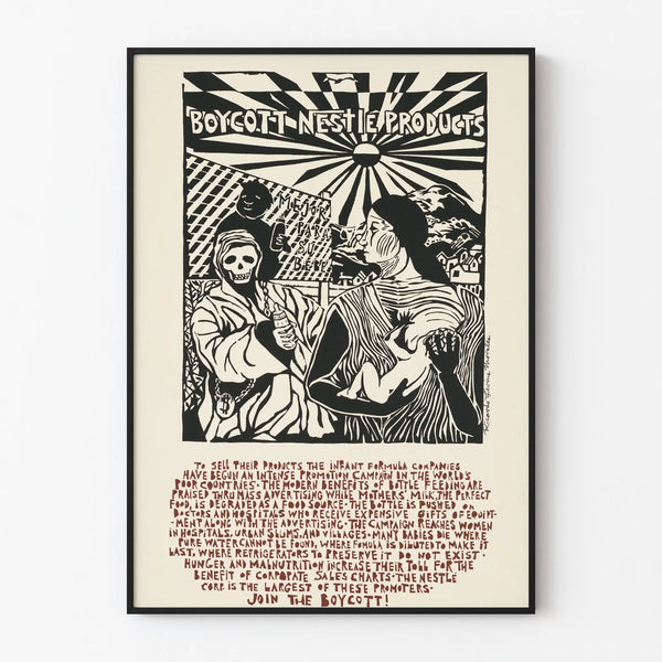Poster of Protest Boycott Nestlé Products – Engaged Wall Decoration