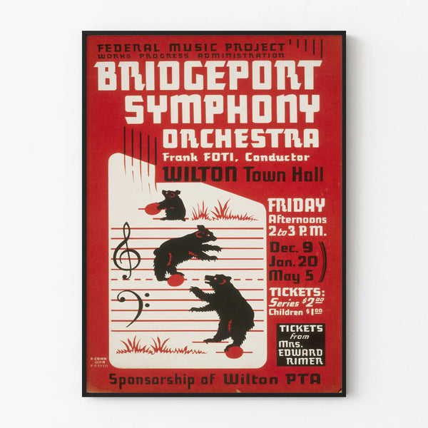 Vintage Poster of the Bridgeport Symphony Orchestra