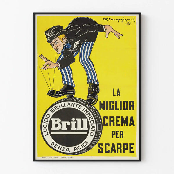 Vintage Brill Poster, Brightening Shoe Cream