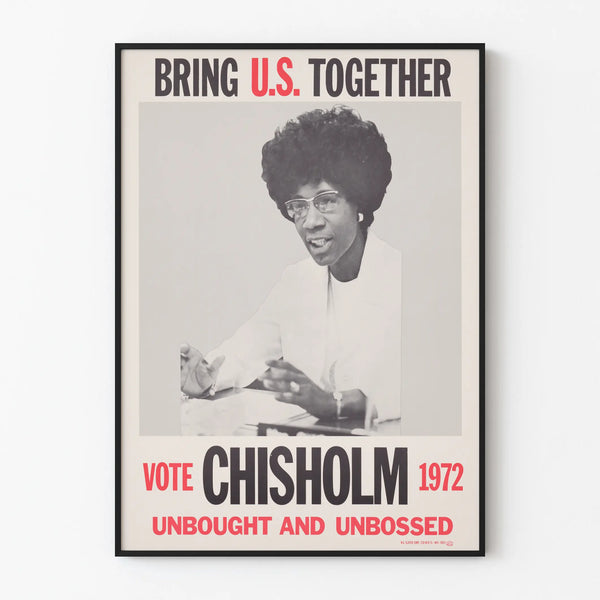 Vintage Poster Vote Chisholm 1972 Political Wall Decoration