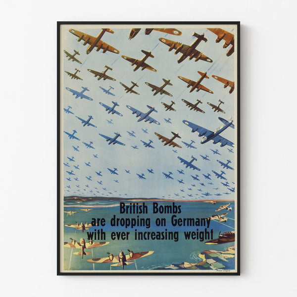 Vintage British Air Force poster in action