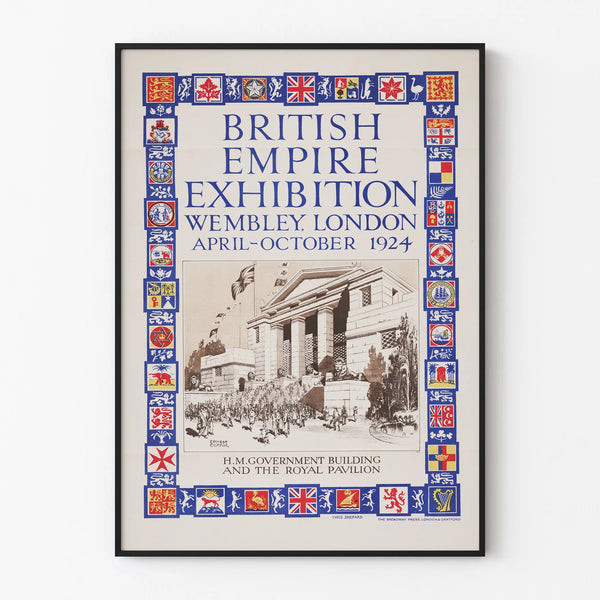 Vintage poster for the British Empire exhibition Wembley 1924