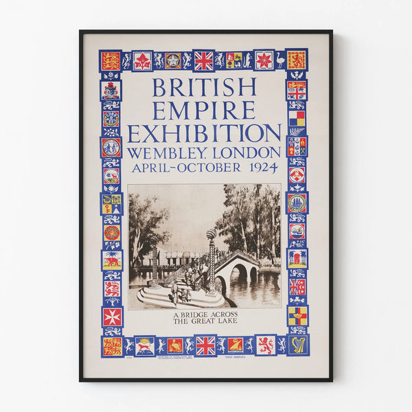 Vintage British Empire Exhibition 1924 Poster - Historical Wall Decoration