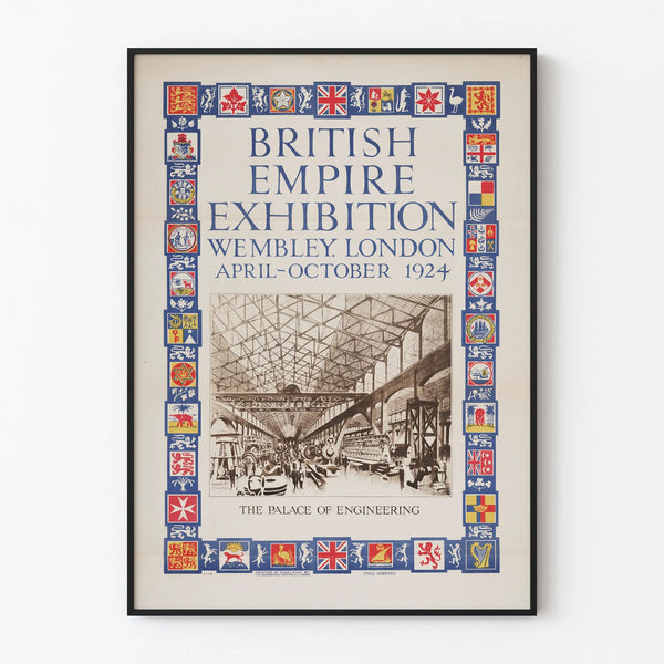 Vintage Wall Decoration Poster of the British Empire Exhibition Wembley 1924