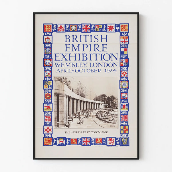 Vintage wall decoration poster of the British Empire Exhibition Wembley 1924