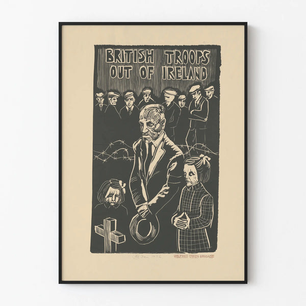 Vintage British Troops Out of Ireland Poster - Historical Wall Decoration