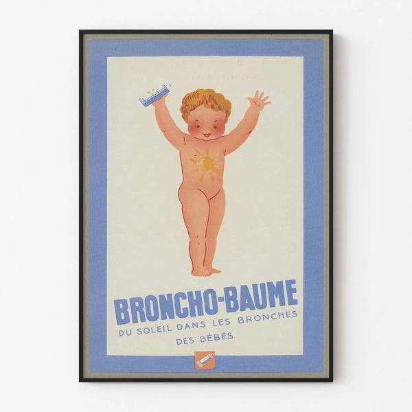 Vintage Poster Broncho-Baume – Wall Decoration for Children's Room