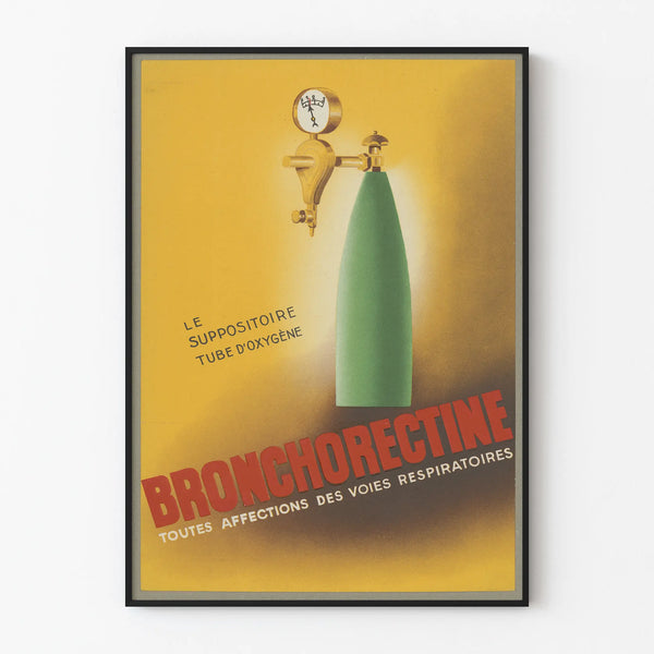 Vintage poster Bronchorectine medicinal wall decoration