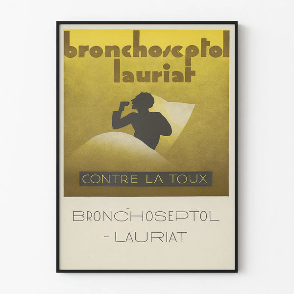 Vintage poster Bronchoseptol Lauriat against cough