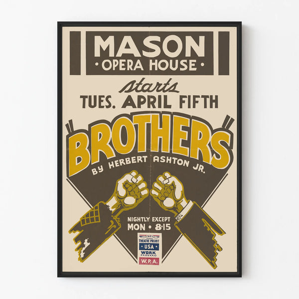 Vintage Brothers Poster Mason Opera House Theater