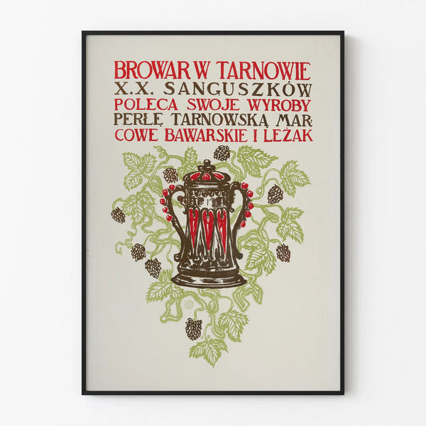 Vintage Poster of Tarnów Brewery and Its Bavarian Beers