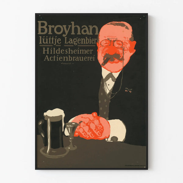 Vintage poster Broyhan Lüttje Lagenbier Hildesheimer Aktienbrauerei