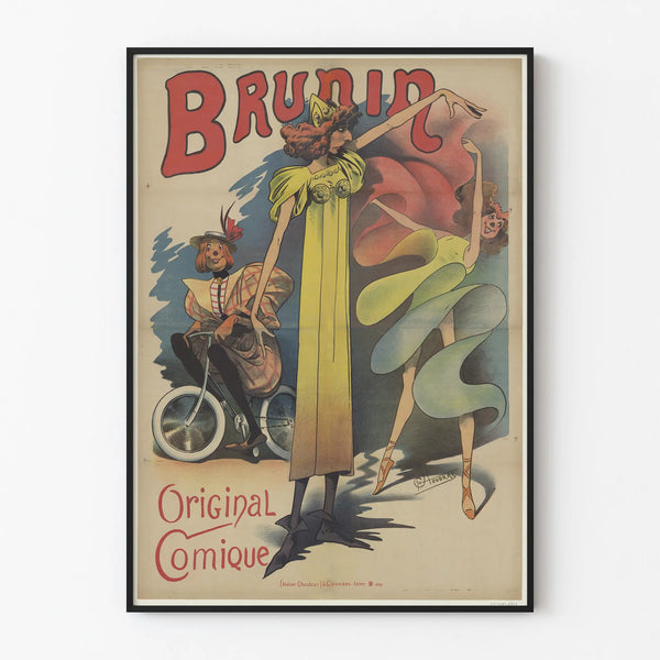 Vintage poster BRUNIN Original Comic for wall decoration