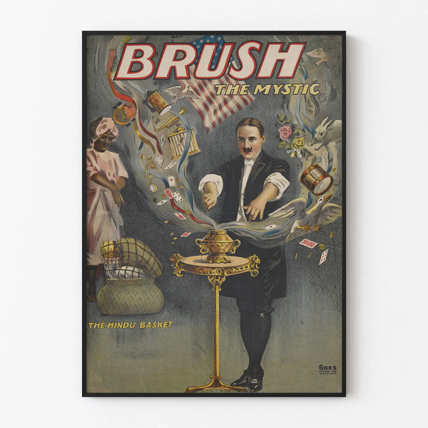 Vintage poster Brush The Mystic - Magical and mystical wall decoration