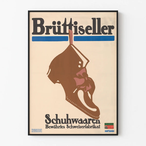 Vintage Poster Brüttiseller Swiss Shoes