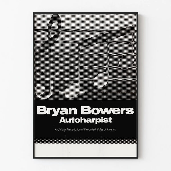 Bryan Bowers Poster Autoharpist Vintage Music