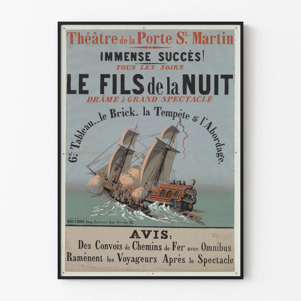 Poster for the Theatre Le Fils de la Nuit - Grand Spectacle Drama