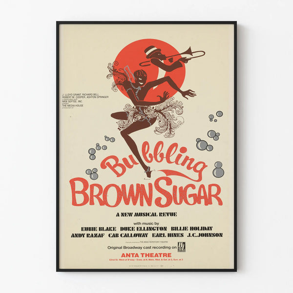 Vintage poster Bubbling Brown Sugar - Retro musical wall decoration