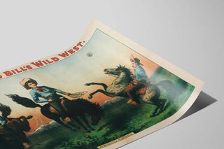 Vintage Buffalo Bill's Wild West Poster - Wild Mustang — artwork view