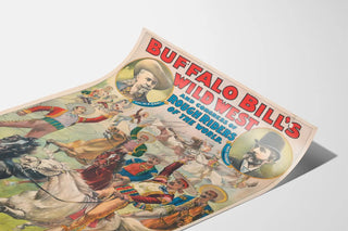 Buffalo Bill's Wild West Poster with Mexican Cowboys and Expert Rider