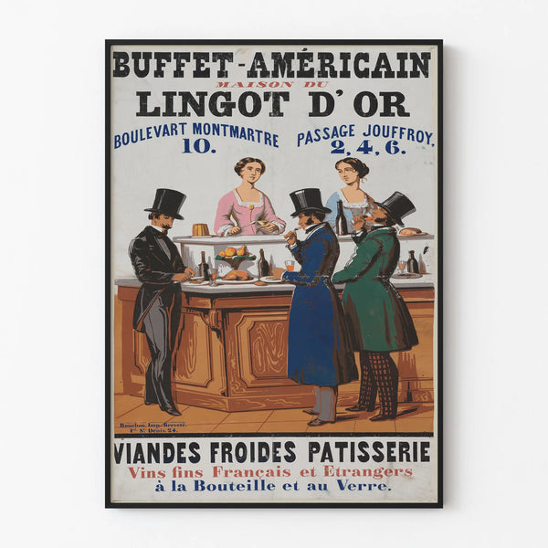 Vintage Poster of American Buffet Maison du Lingot d'Or