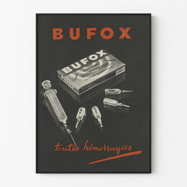 Vintage Bufox Poster - Injectable Treatments for Hemorrhages