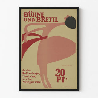 Vintage poster Bühne und Brettl by Julius Klinger