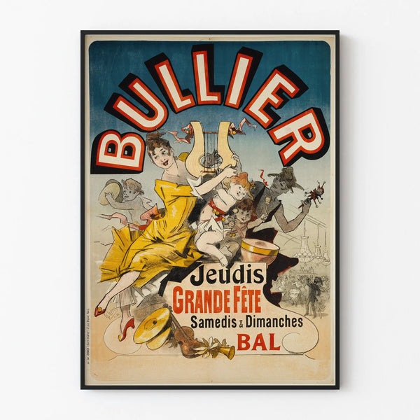 Vintage Bullier Poster - Grand Festival and Dance, Thursdays, Saturdays, and Sundays
