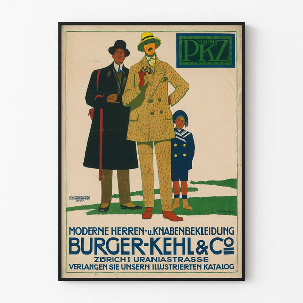 Vintage poster Burger-Kehl & Co - Modern fashion for men and boys