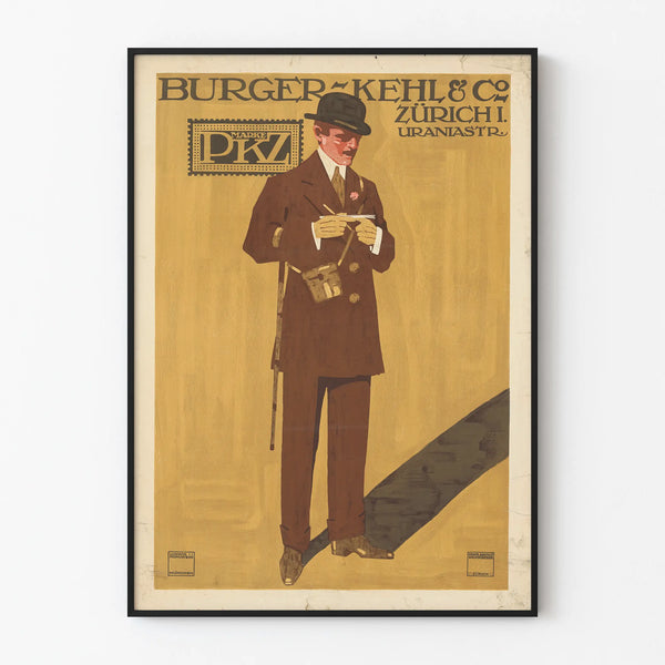 Vintage Burger-Kehl & Co Zurich Poster Retro Wall Decoration