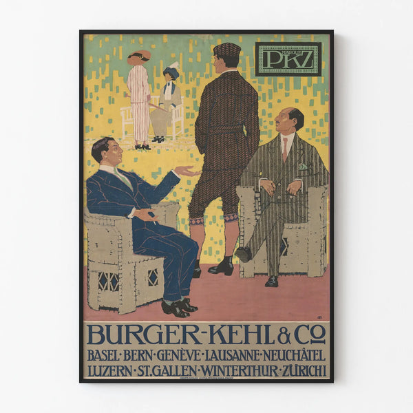 Vintage Burger-Kehl & Co poster elegant wall decoration