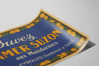 Vintage Poster Drink Bitter Suzon with Mandarins — artwork view
